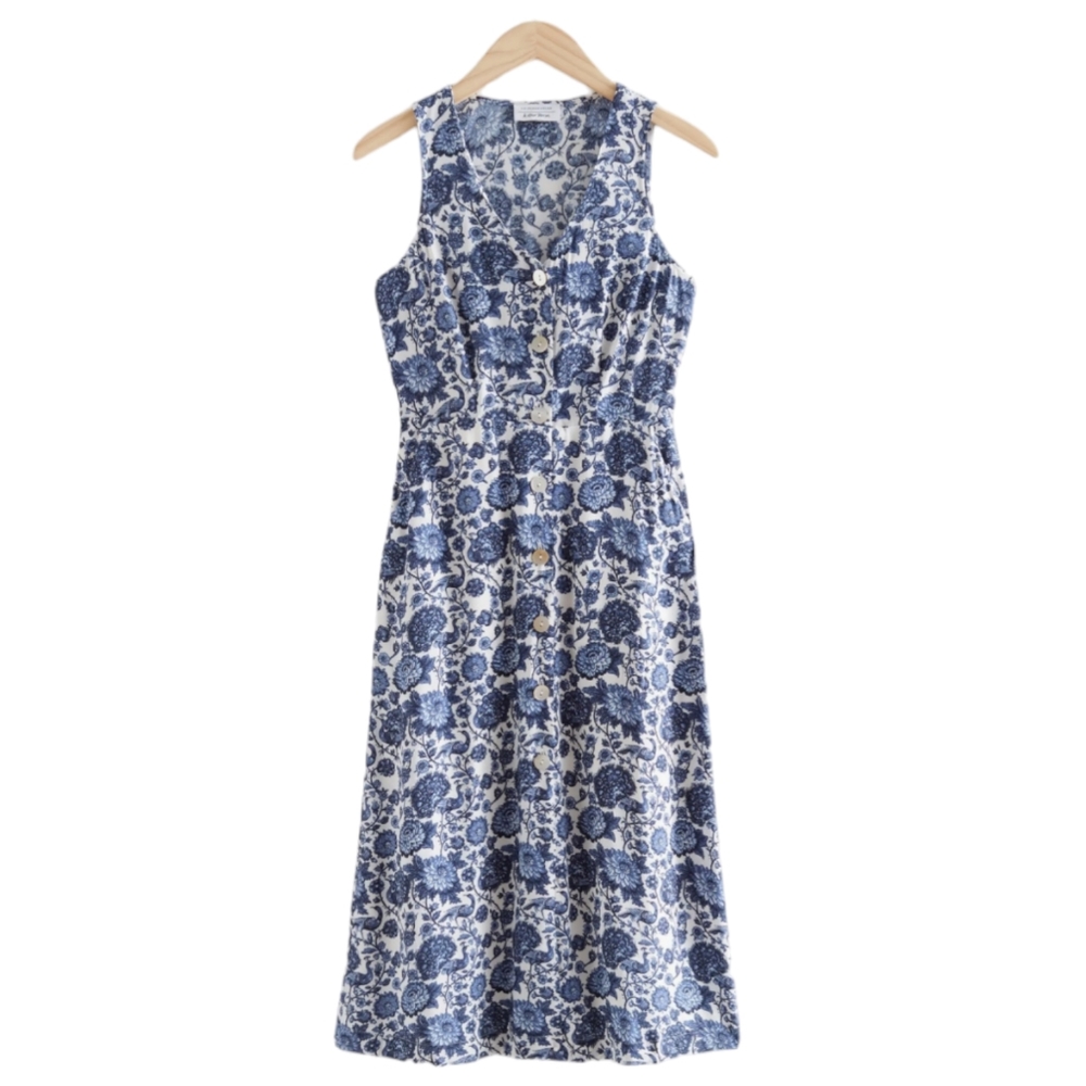 & Other Stories Floral Midi Dress